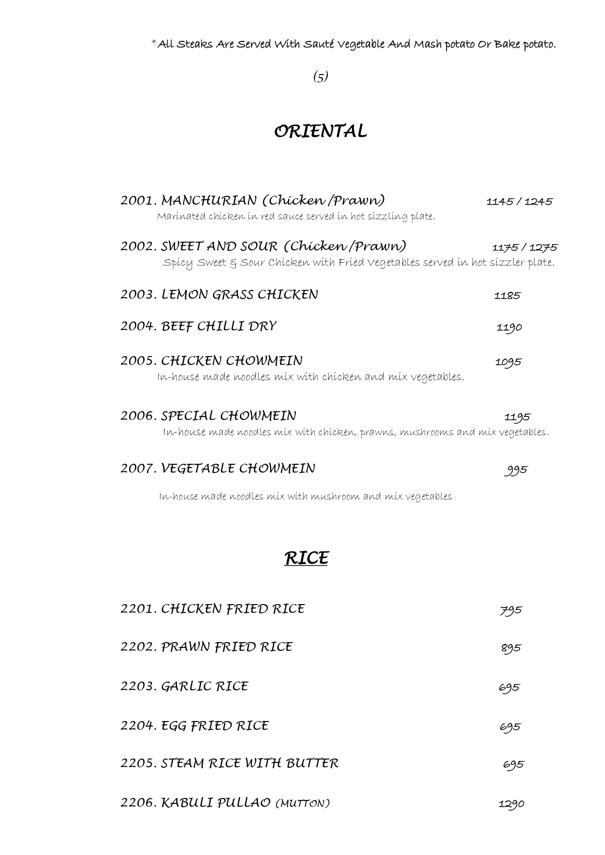 kolachi restaurant do darya menu