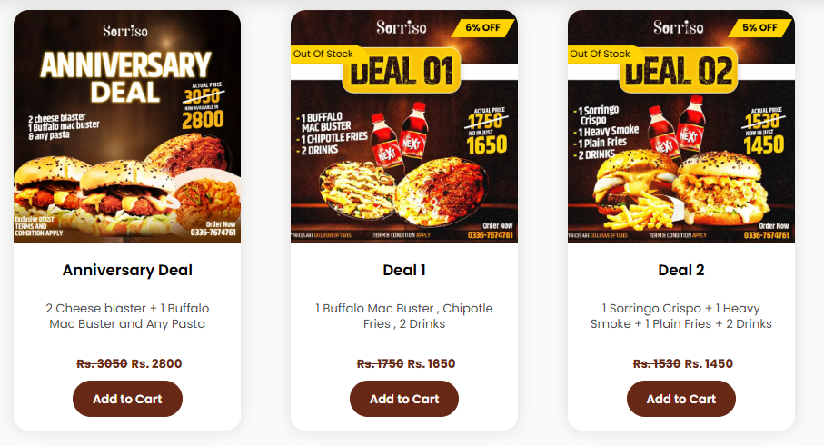Sorriso Restaurant Karachi Deal
